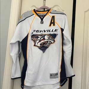 Reebok Yellow and Navy Hockey Jersey